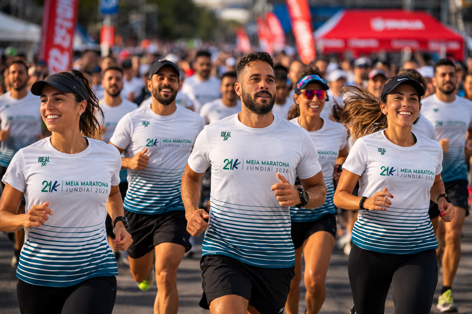 Corredores na 1&ordf; Meia Maratona de Jundia&iacute; 2026