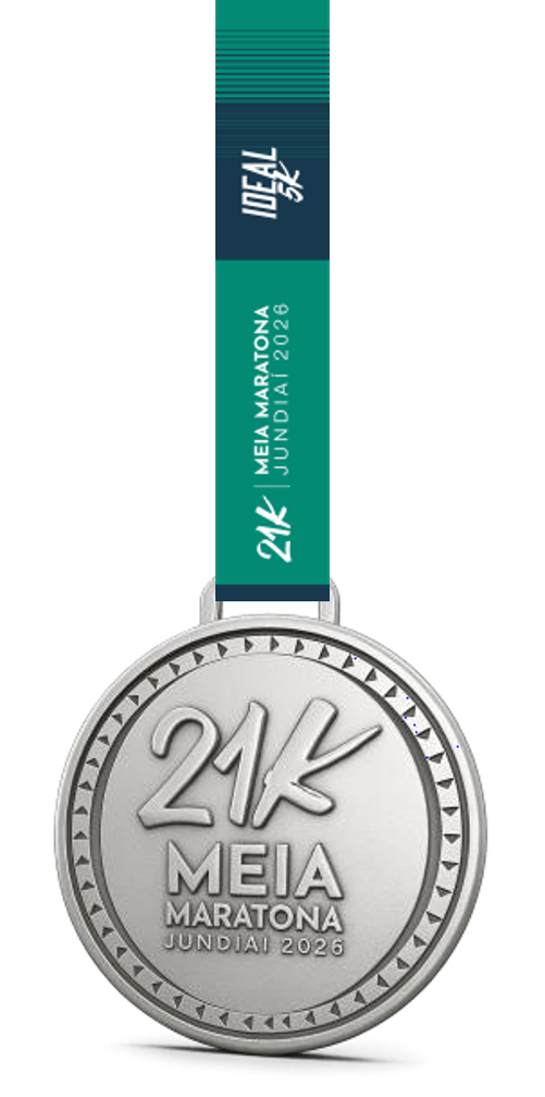 Medalha exclusiva da 1&ordf; Meia Maratona de Jundia&iacute; 2026
